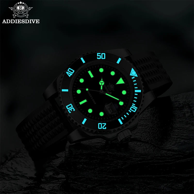 ADDIESDIVE-Montre de plongée à quartz pour homme, affaires européennes et américaines, loisirs, 200m C3, sport super Shoous, luxe Reloj zones bre