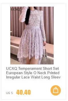 UCXQ Elegant Long Dress French Style Tassels Diamonds Fold Waist Ruffled Edges Evening Dresses Women 2025 Spring Autumn 3WQ8194