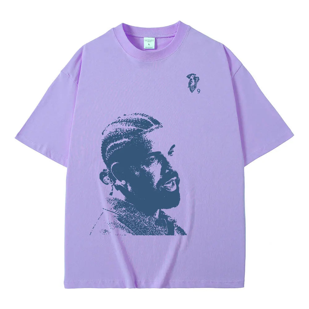 Vintage rappeur Drake Portrait graphique t-shirt hommes mode Hip Hop manches courtes 100% coton surdimensionné T-Shirts Streetwear unisexe