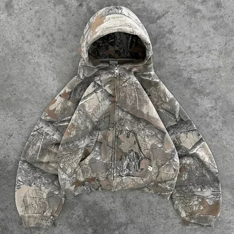 Veste à capuche Vintage décontractée avec fermeture éclair, en coton, chaude, à la mode pour femmes, vêtements Y2k, lettre brodée, sweat-shirt surdimensionné