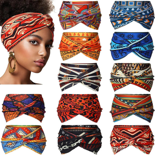 Élargissement bandeau de sport de yoga bohème haute résistance bandeau de style africain