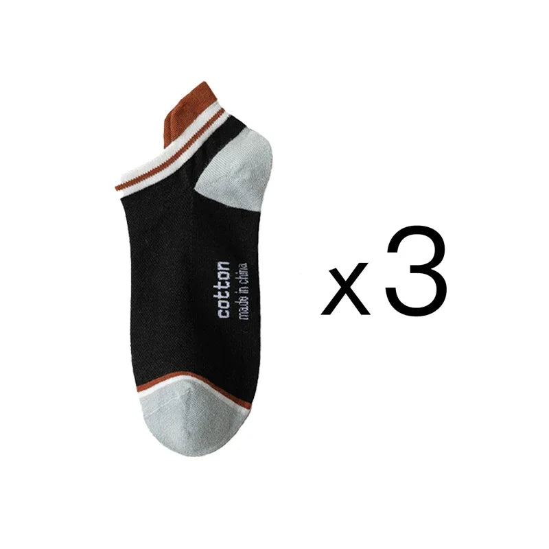 3 paires/lot hommes cheville coton chaussettes courtes mode respirant Couples confortable drôle couleur correspondant décontracté rue grande taille