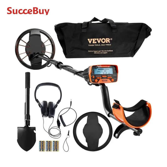 VEVOR Détecteur de Métaux pour Adultes Enfants 25,4 cm Détecteur de Métaux Professionnel Réglable Bobine Étanche IP68 Écran LCD 7 Modes Puce DSP Avancée Léger pour Recherche Pièces d'Or Chasse Trésors