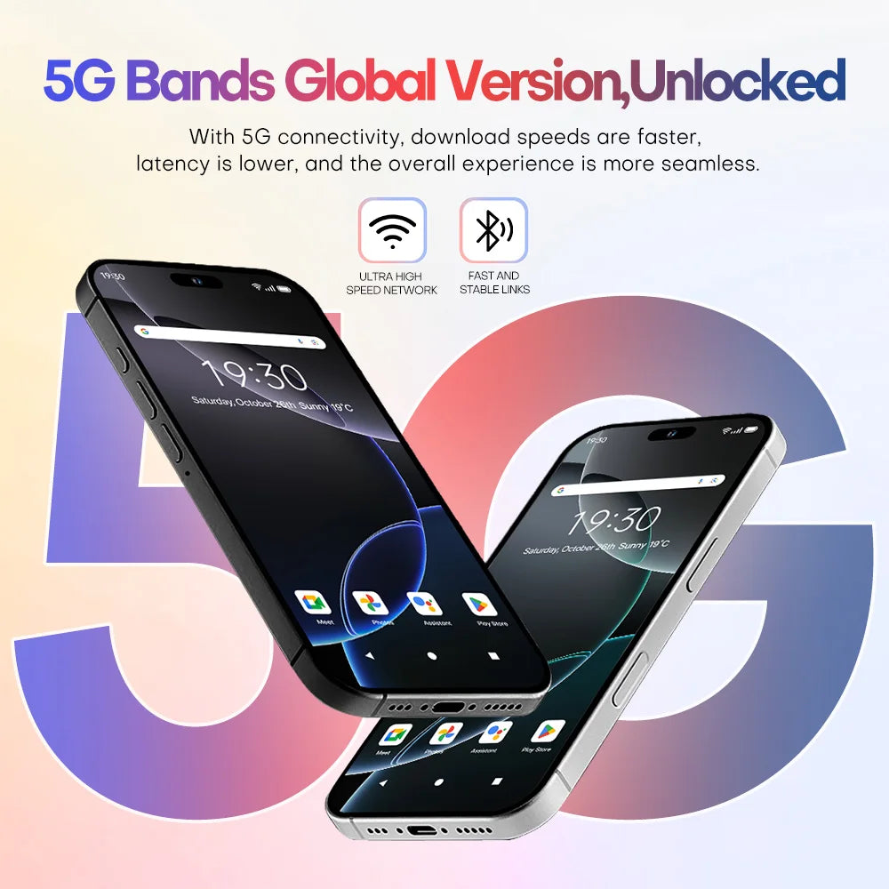 2025 nouveau smartphone i16promax phare 6.5 pouces 16 + 1 to 5g clé d'appareil photo empreinte digitale casque Bluetooth peut être acheté séparément