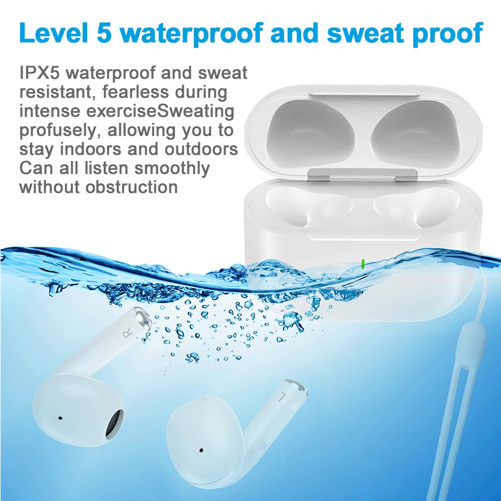 Bettdow Fones De Ouvido Sem Fio Bluetooth 5.3 Esportes, blanc