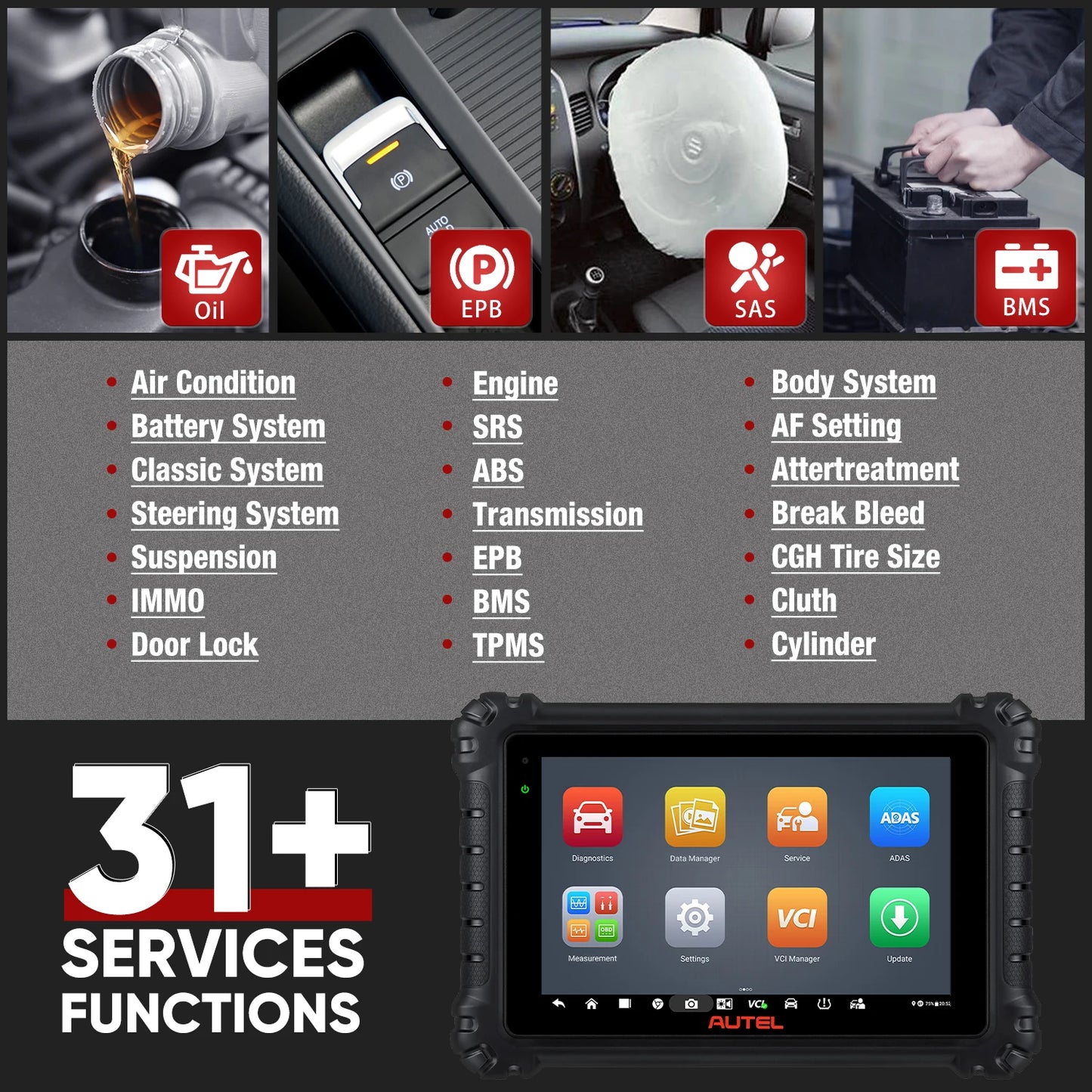 Autel-Outil de Diagnostic de Voiture MaxiSYS MS906 Pro OBD2, Scanner Bidirectionnel pour Codage ECU, Tous Systèmes, PK MS906BT
