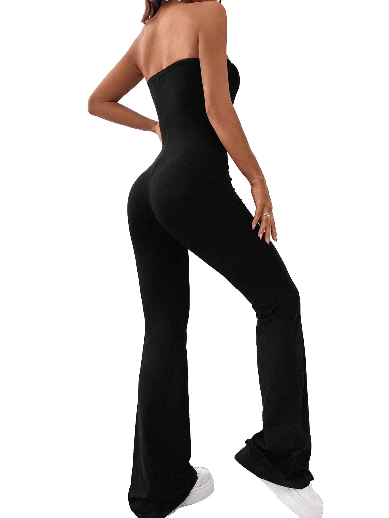 Combinaison Sexy sans bretelles pour femmes, couleur unie, moulante, nouvelle mode, fête, dîner en famille, 2024