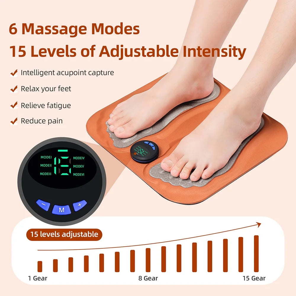 Coussin de Massage des pieds intelligent 3D, masseur de pieds, améliore la Circulation sanguine, relaxation des Muscles, jambes fines, coussinet de pied Rechargeable