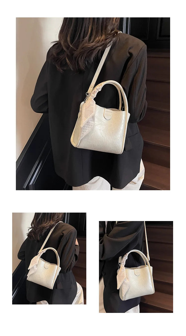2025 printemps/été Style populaire, luxe léger pour femmes Texture haut de gamme-sac à bandoulière seau riche-mode tendance