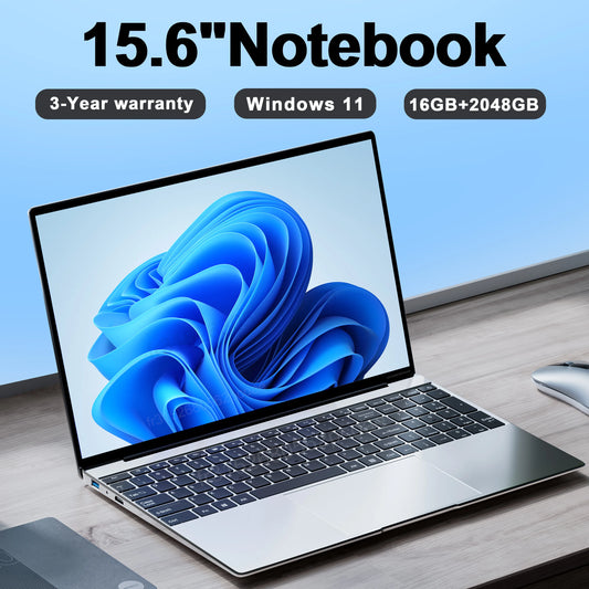 15.6 "ordinateur portable Ultra mince 16GB RAM 2 to SSD Intel N3700 ordinateur portable Gamer 1920*1080 affichage bureau étude ordinateur PC Windows 11 Pro