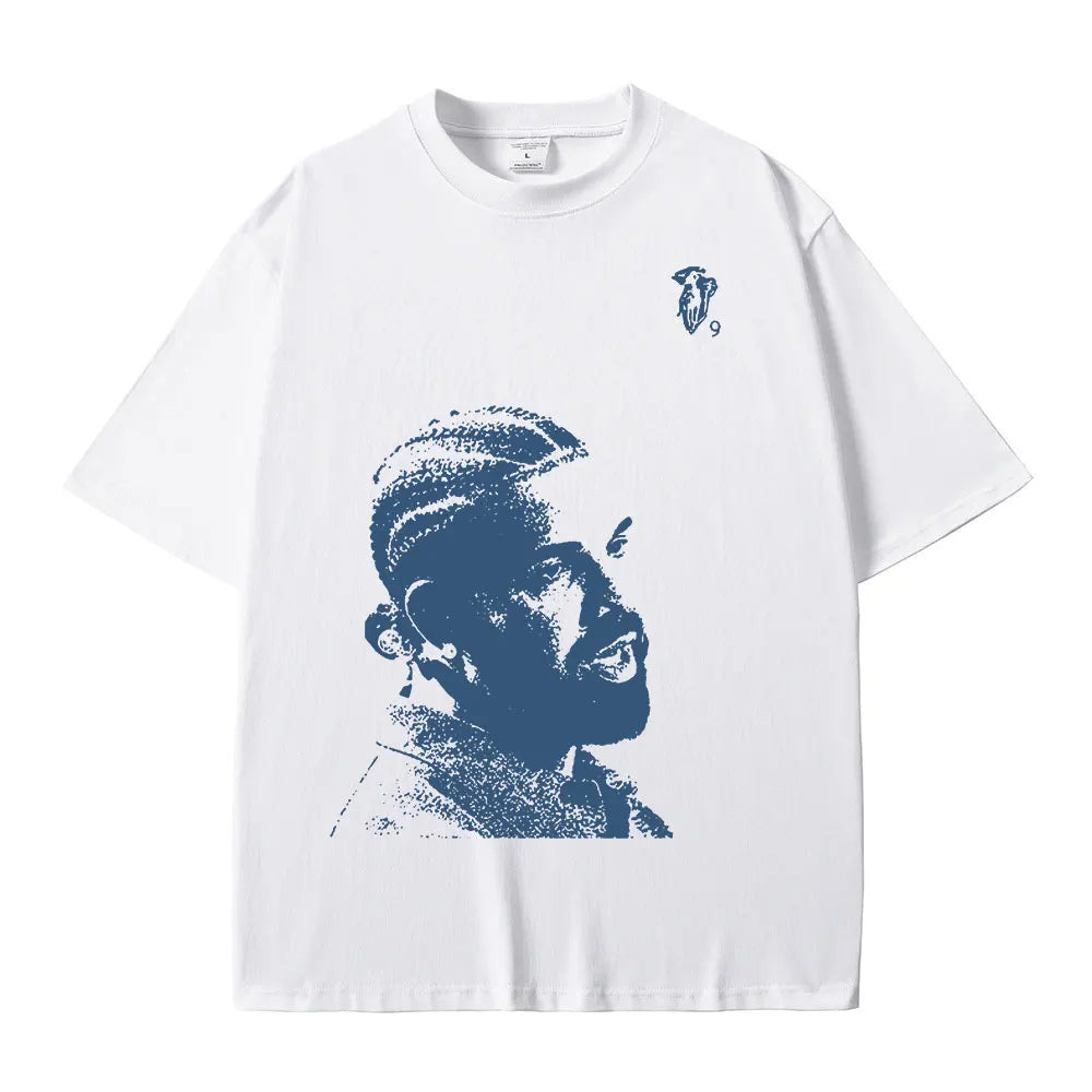 Vintage rappeur Drake Portrait graphique t-shirt hommes mode Hip Hop manches courtes 100% coton surdimensionné T-Shirts Streetwear unisexe