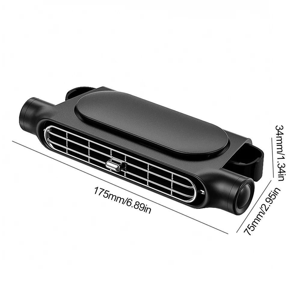Ventilateur Portable pour Siège de Voiture, 3 Vitesses Réglables, Repose-Sauna, USB 62, pour Passager Avant et Arrière