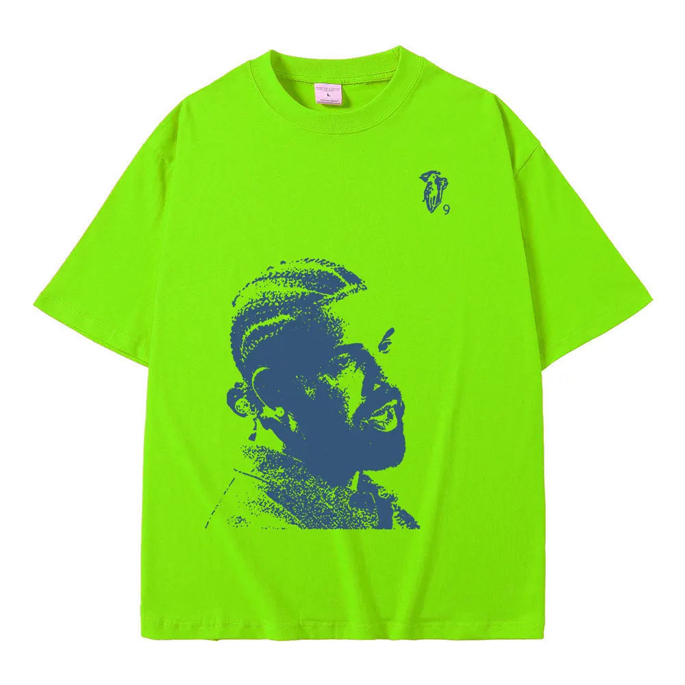 Vintage rappeur Drake Portrait graphique t-shirt hommes mode Hip Hop manches courtes 100% coton surdimensionné T-Shirts Streetwear unisexe