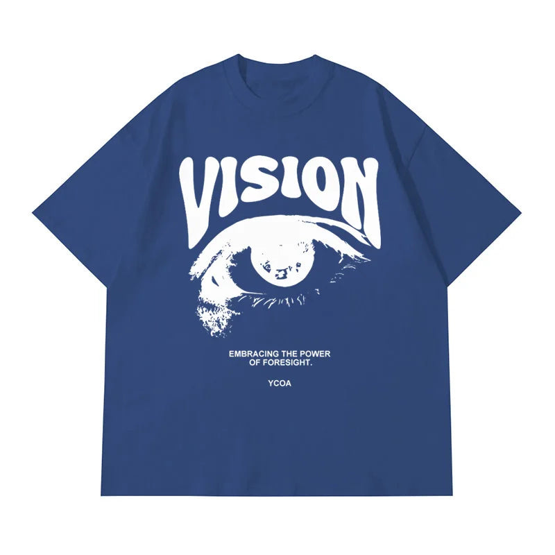 T-Shirt homme surdimensionné 100% coton oeil graphique coréen été Y2k hauts t-shirts Streetwear Harajuku manches courtes vêtements esthétiques