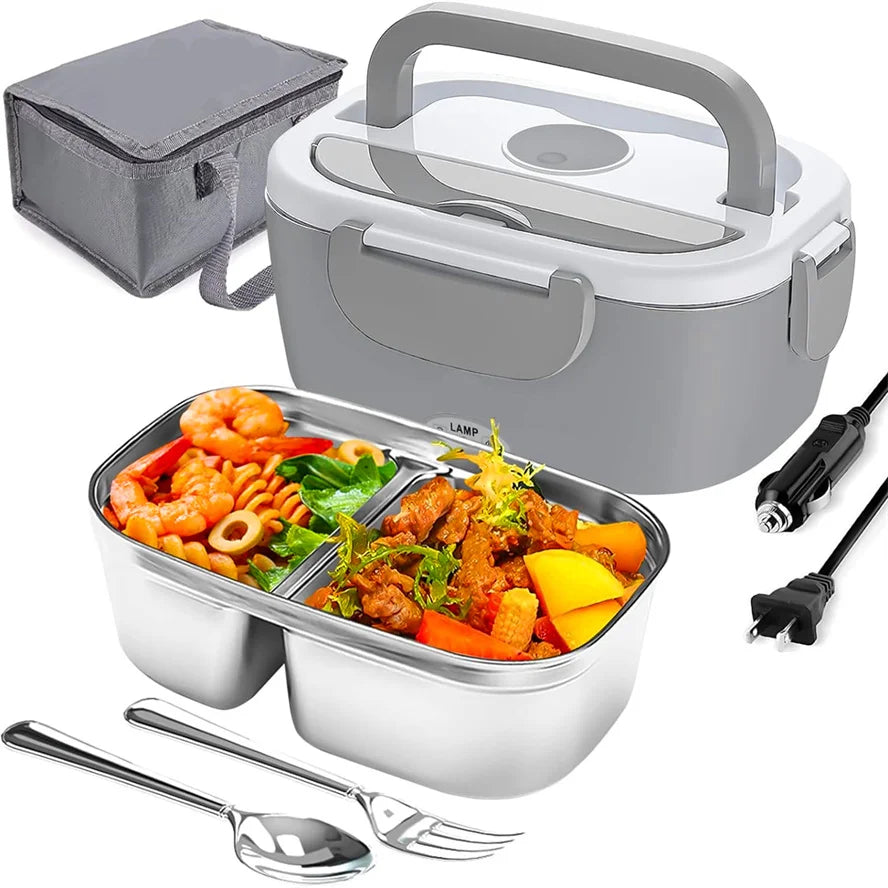 Boîte à lunch électrique chauffante pour adultes, chauffe-plats pour le travail, la voiture, le camion, l'extérieur, plusieurs boîtes à lunch chauffantes portables, le camping