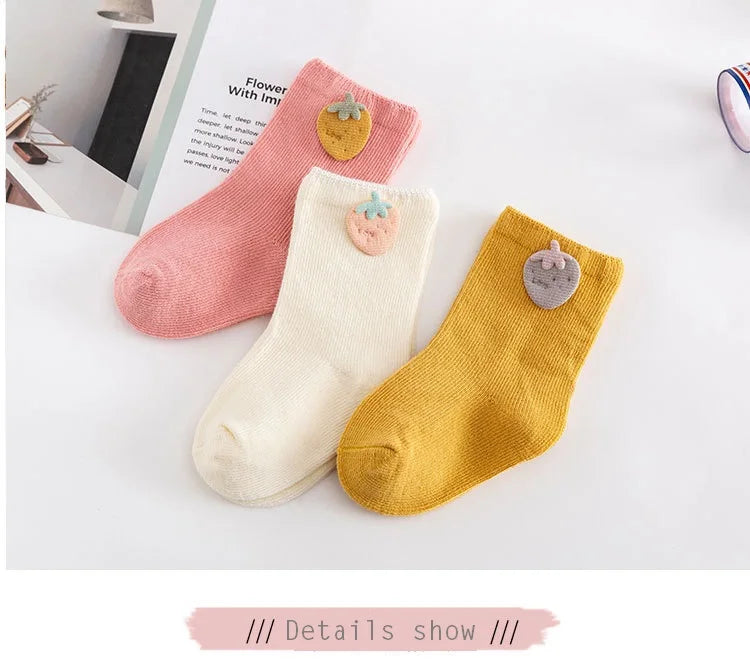 3 Pairs/Lot Baby Cotton Socks Boy Socks Girl Socks Newborn Soft Socks Kids Clothing