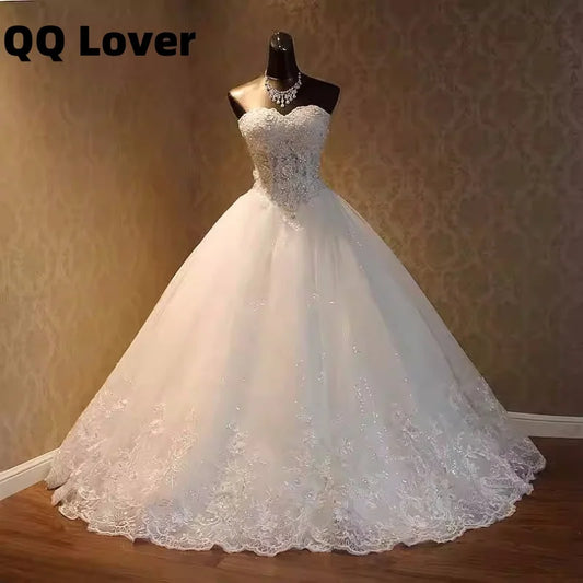 Haute qualité élégant luxe dentelle robe De mariée Vintage pansement grande taille robes De bal Vestido De Noiva personnalisé