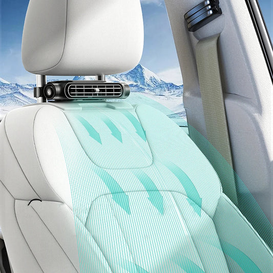 Ventilateur Portable pour Siège de Voiture, 3 Vitesses Réglables, Repose-Sauna, USB 62, pour Passager Avant et Arrière