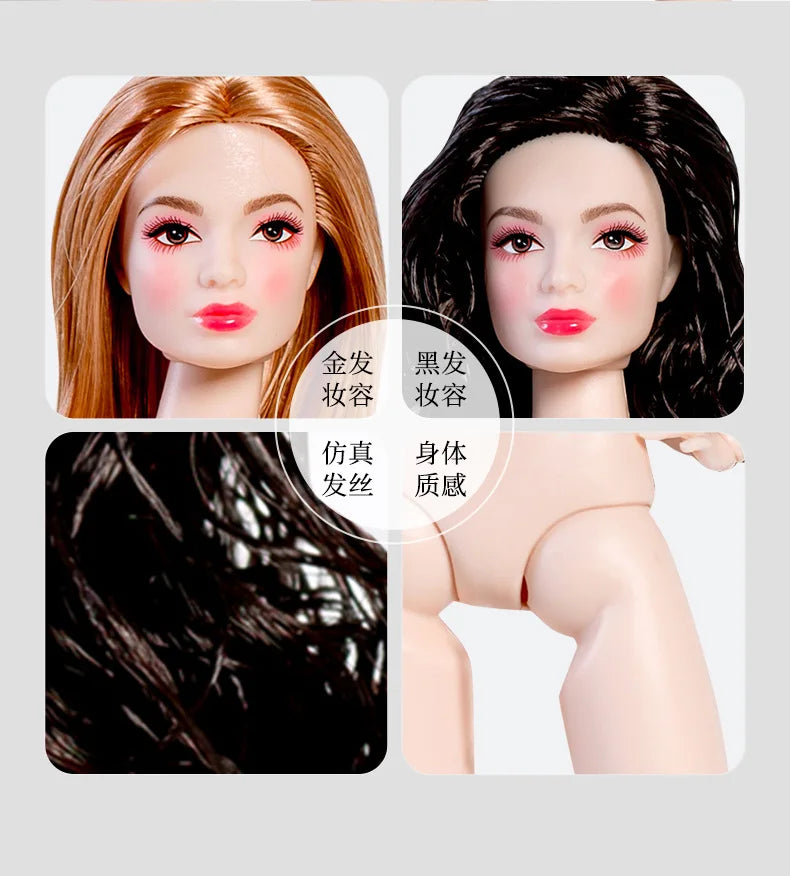 BJD Butter Body Cheveux Lisses Blonds pour Enfants, Peau Blanche, Tenue de ix, PoinRobe, Jouets DIY, Cadeaux d'anniversaire, Mode Européenne, 1/6, 32cm, 03