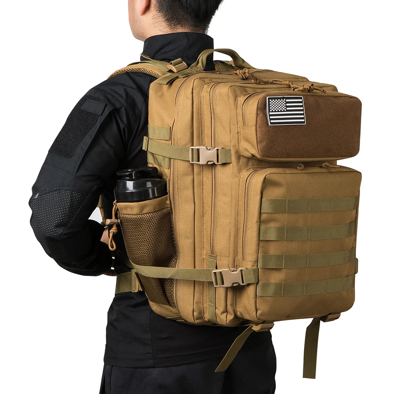 45L sac à dos tactique pour hommes équipement de camping en plein air sac à dos randonnée survie sac à dos voyage sacs à dos sac d'école