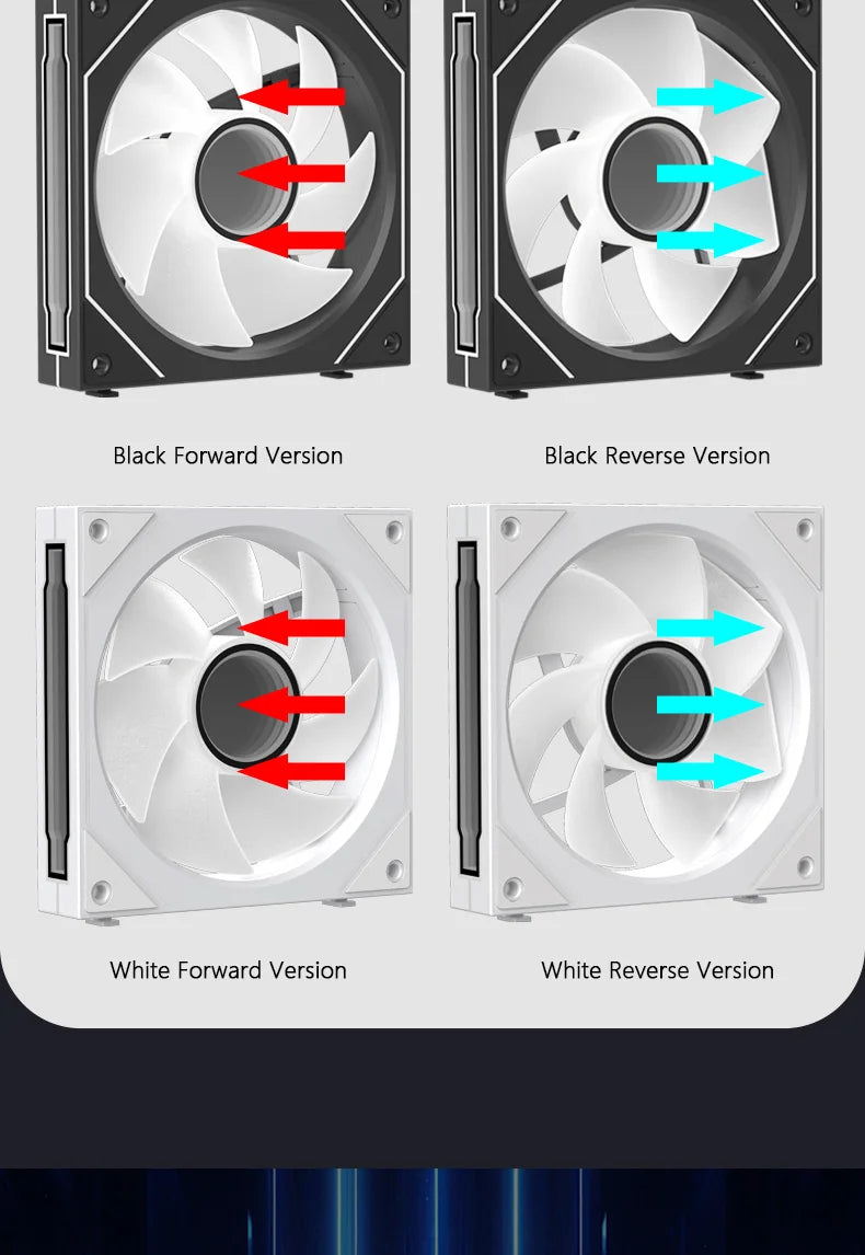 JUMPEAK MX120 360mm Modulaire Sans Fil Épissage PC 120mm Ventilateur De Refroidissement ARGB Effet Miroir Infini Pour Refroidisseur d'Eau d'Ordinateur