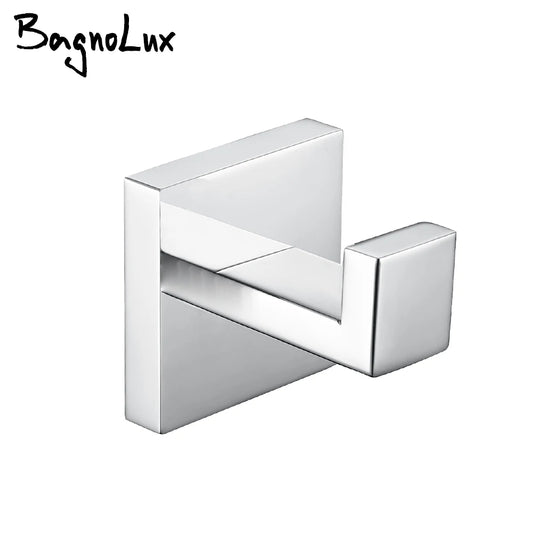 Bagnéritage-Crochets carrés en acier inoxydable, crochet mural pour peignoir, manteau, serviette, chambre à coucher, rapide