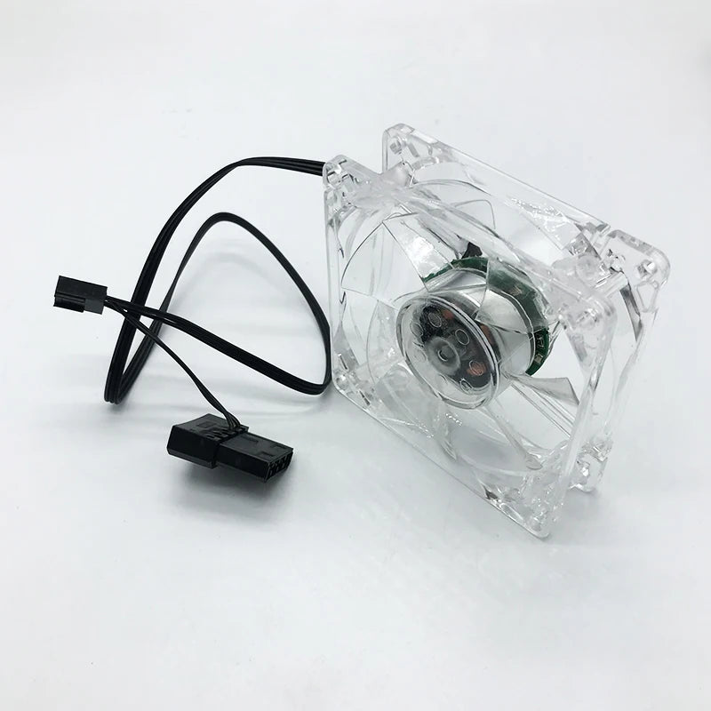 8 cm 12 V sept couleurs décoloration lumière LED muet PC boîtier ventilateur de refroidissement pour le refroidissement du boîtier d'ordinateur