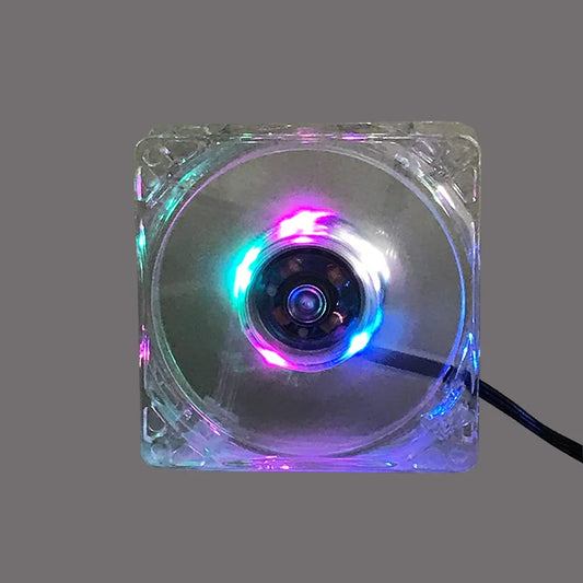 8 cm 12 V sept couleurs décoloration lumière LED muet PC boîtier ventilateur de refroidissement pour le refroidissement du boîtier d'ordinateur