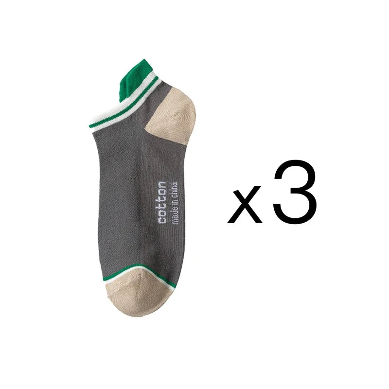 3 paires/lot hommes cheville coton chaussettes courtes mode respirant Couples confortable drôle couleur correspondant décontracté rue grande taille