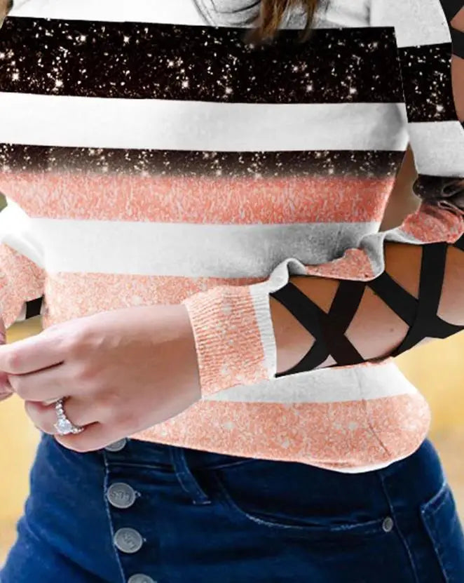 Haut décontracté à fleurs croisées colorées pour femmes, vêtements pour femmes, froid initié, nouvelle mode, printemps, été, 2025