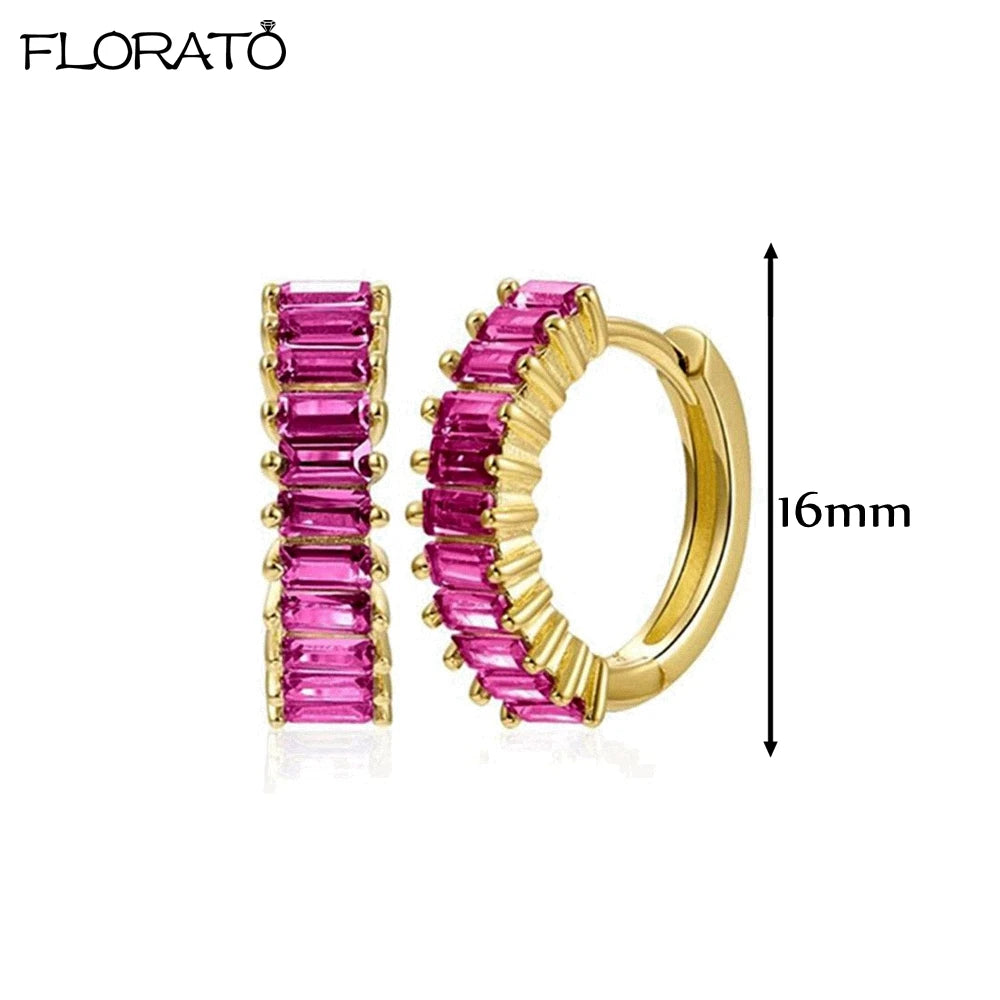 Boucles d'oreilles créoles minimales rouges pour femmes, cristal, petit Huggie, boucle d'oreille cartilage mince, piercing 147 us, bijoux, cadeau, contre-indiqué, 2 pièces