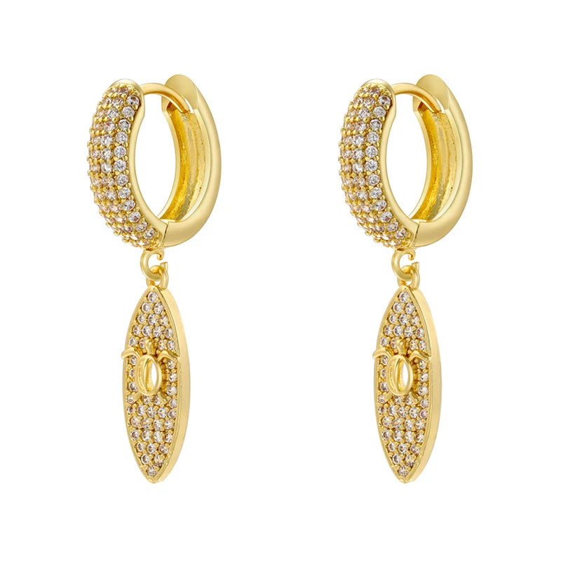 ZHUKOU-Boucles d'oreilles Pearl Coussins Hoop pour femmes, Boucles d'oreilles Huggie Cubic Zirconia, Boucles d'oreilles Sweet Bow Dstress, 4 lignes, Vente en gros, VE846