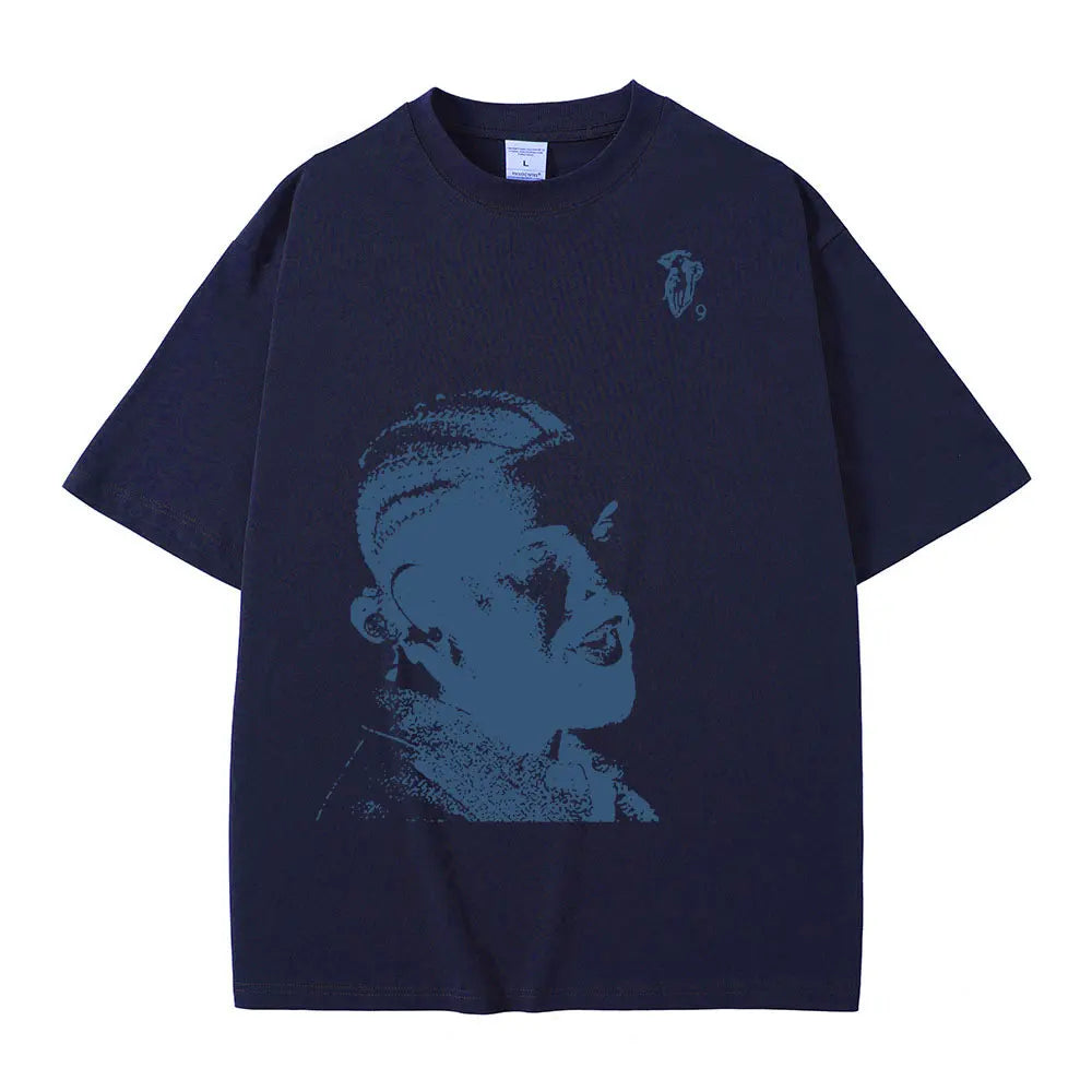 Vintage rappeur Drake Portrait graphique t-shirt hommes mode Hip Hop manches courtes 100% coton surdimensionné T-Shirts Streetwear unisexe