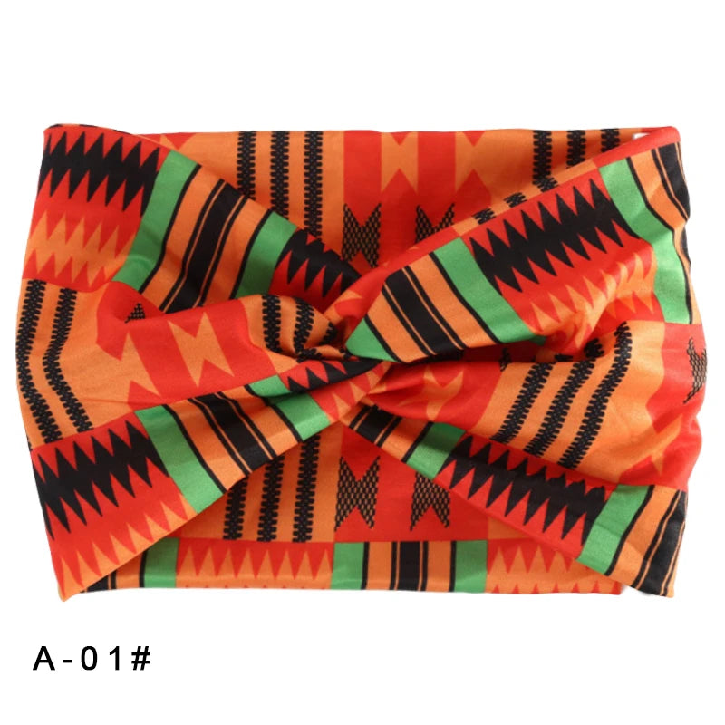 Bandeau élastique large imprimé Pilates Yoga course cyclisme bandeau Turban maquillage cerceau de cheveux maquillage bandeau pour femmes fille