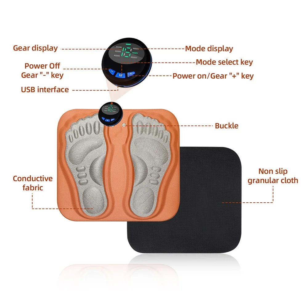Coussin de Massage des pieds intelligent 3D, masseur de pieds, améliore la Circulation sanguine, relaxation des Muscles, jambes fines, coussinet de pied Rechargeable