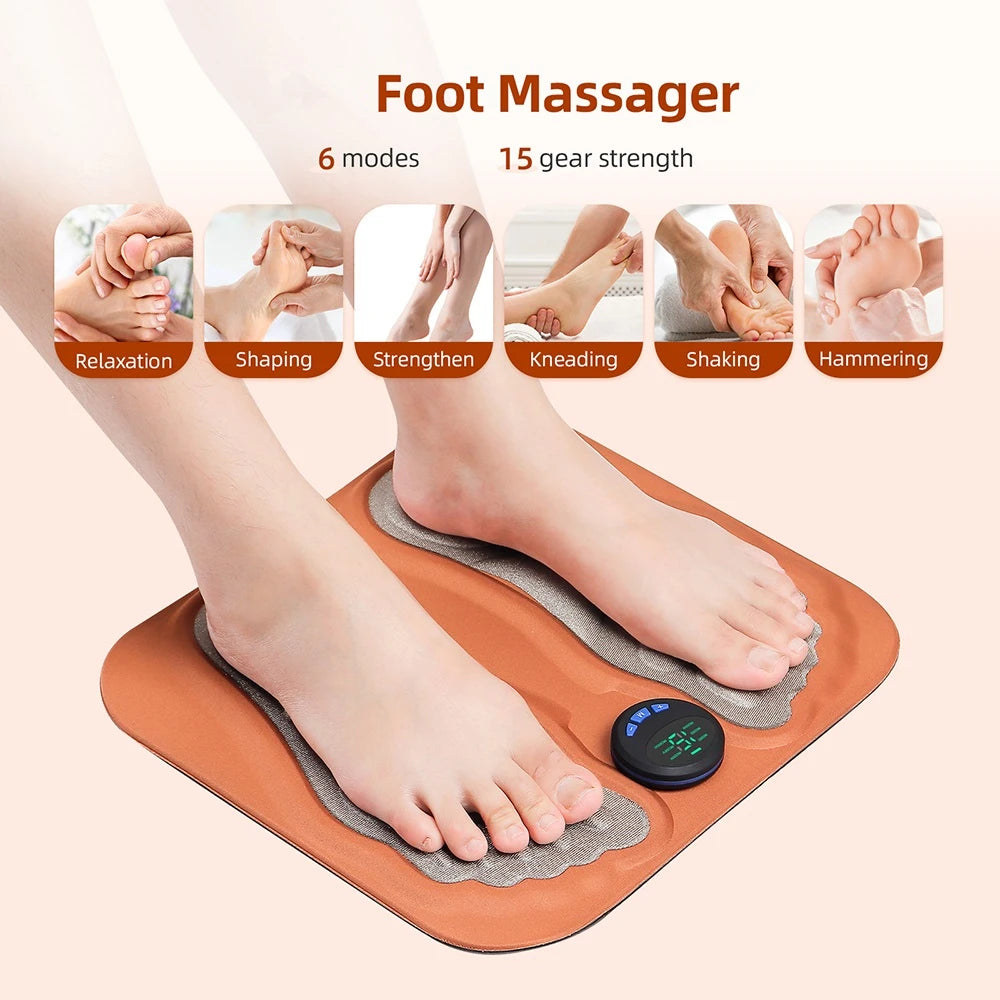 Coussin de Massage des pieds intelligent 3D, masseur de pieds, améliore la Circulation sanguine, relaxation des Muscles, jambes fines, coussinet de pied Rechargeable