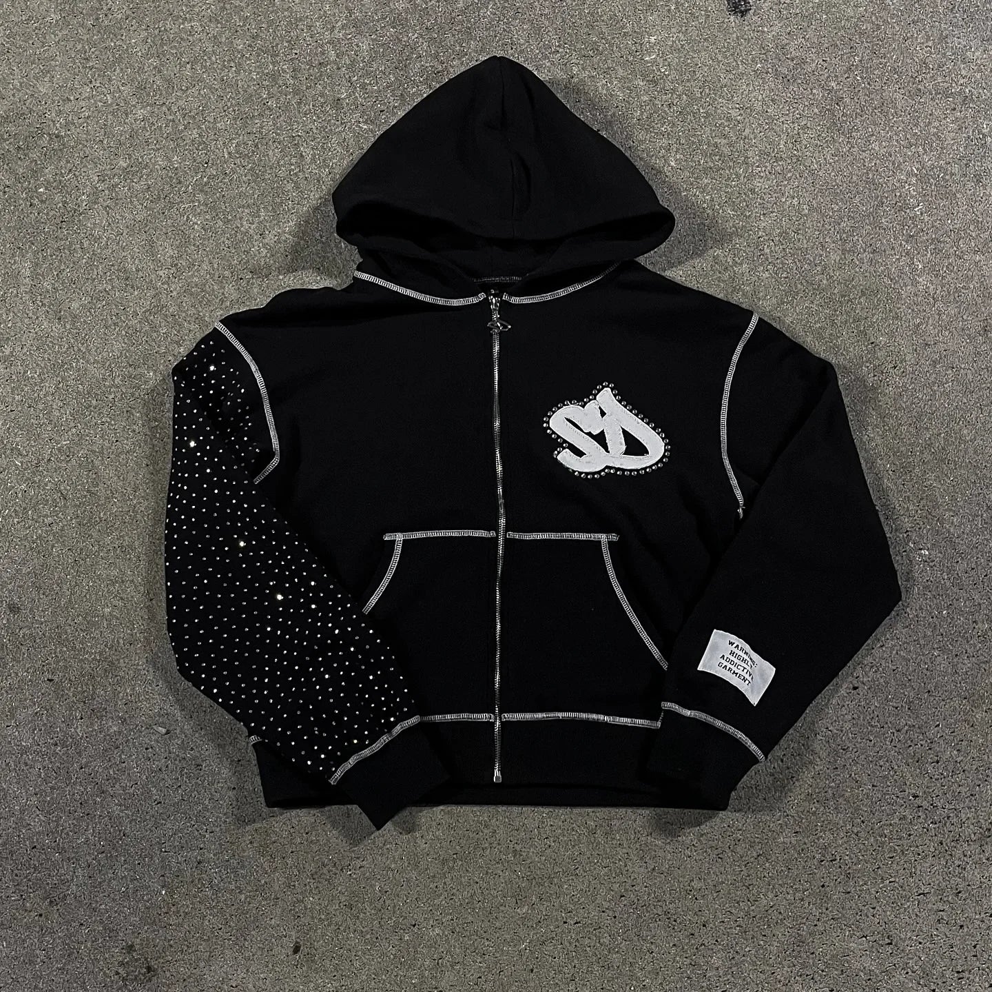 Veste à capuche Vintage décontractée avec fermeture éclair, en coton, chaude, à la mode pour femmes, vêtements Y2k, lettre brodée, sweat-shirt surdimensionné