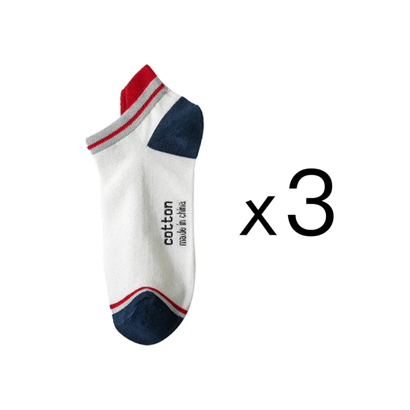 3 paires/lot hommes cheville coton chaussettes courtes mode respirant Couples confortable drôle couleur correspondant décontracté rue grande taille
