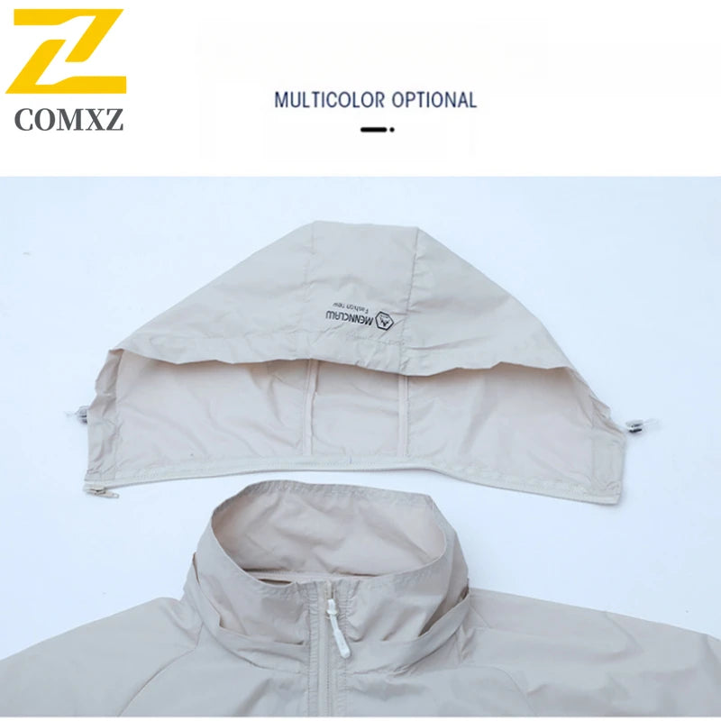 Vêtements de Protection solaire pour hommes, nouvelle veste coupe-vent décontractée, solide, fermeture éclair, respirant, résistant aux UV, manteaux de peau à séchage rapide, 2025