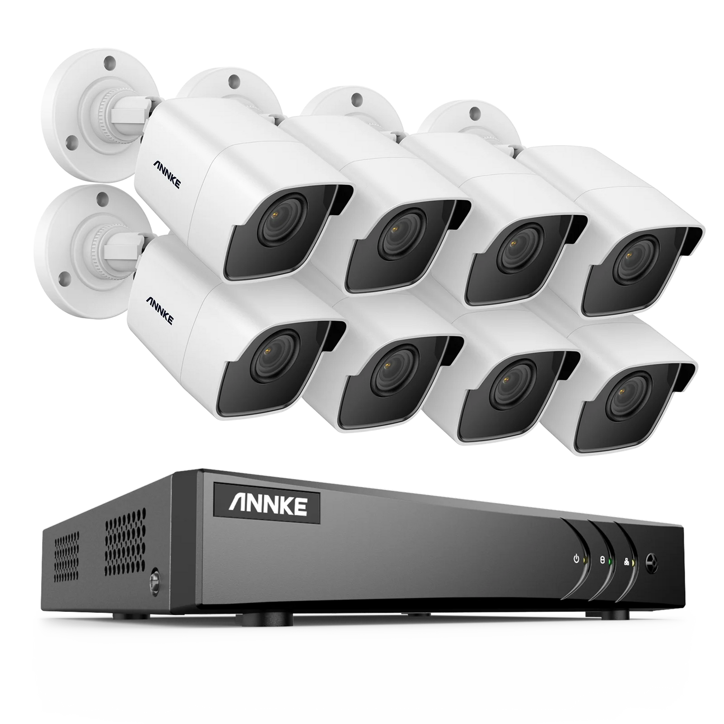 ANNKE — Système de sécurité H265 + 5mp Lite, ultra HD, 8 canaux, vidéosurveillance DVR pour l'extérieur, caméra à vision nocturne EXIR 5 mp, équipement