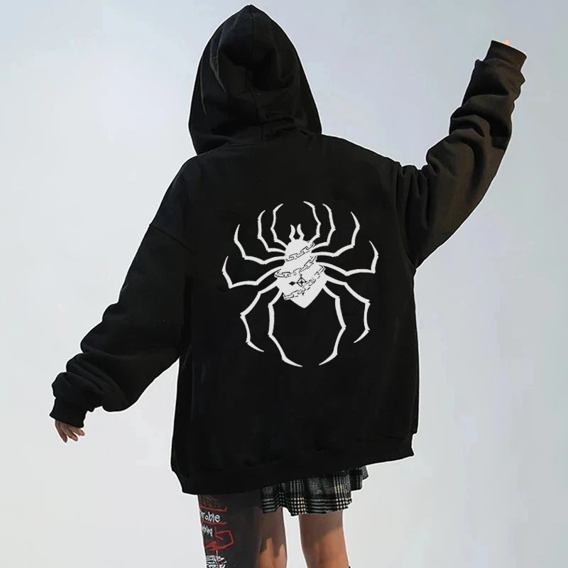 Hunter X Hunter Spider imprimé Anime sweat à capuche avec fermeture éclair hommes femmes gothique Y2K veste zippée sweat à capuche décontracté manteau Streetwear