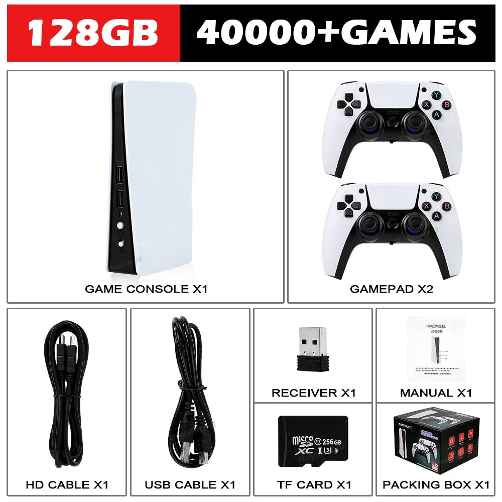 Console de jeu vidéo GB5, 256 Go, 128 Go, 64 Go, plus de 50000 jeux rétro, boîte de jeu TV HD, 5 deux manettes de jeu pour PS1, PPéventuelles P, MAcloser, arcade Gaming Stick