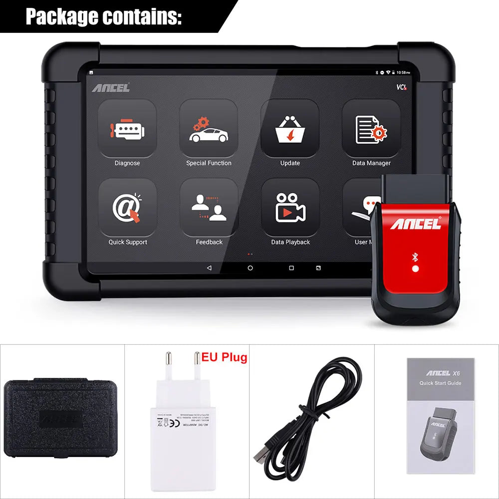 Ancel X6 OBD2 Scanner automobile professionnel ABS SRS huile EPB BMS réinitialiser tous les lecteurs de Code système OBD 2 outils de Diagnostic de voiture